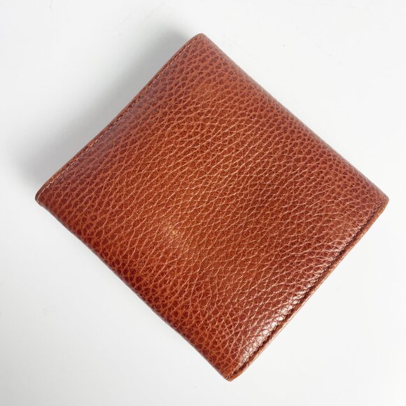 Bally Wallet French Purse Small Bifold Tan Grained Leather Vintage Y2K - Picture 5 of 11